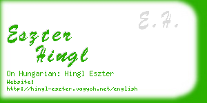 eszter hingl business card